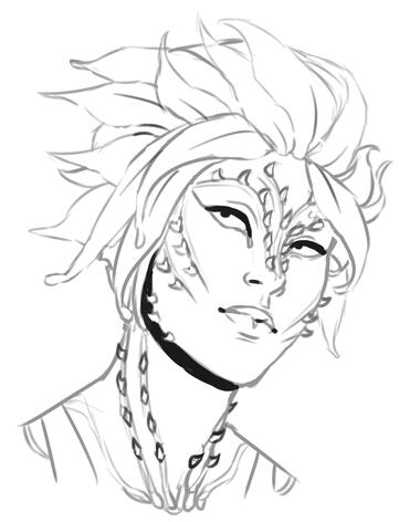 Example of a headshot sketch commission ~ $25